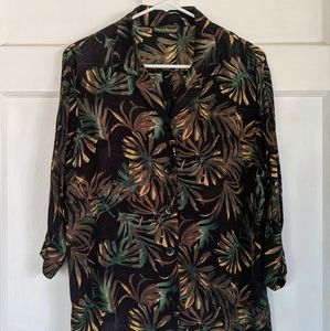 Vintage Harve Benard Petites Tropical Print Blouse